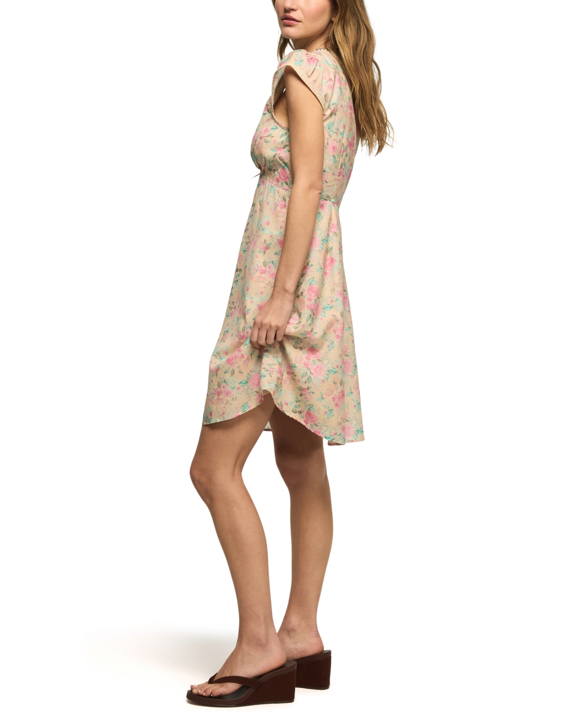 Lucky Brand Women's V-Neck Mini Dress