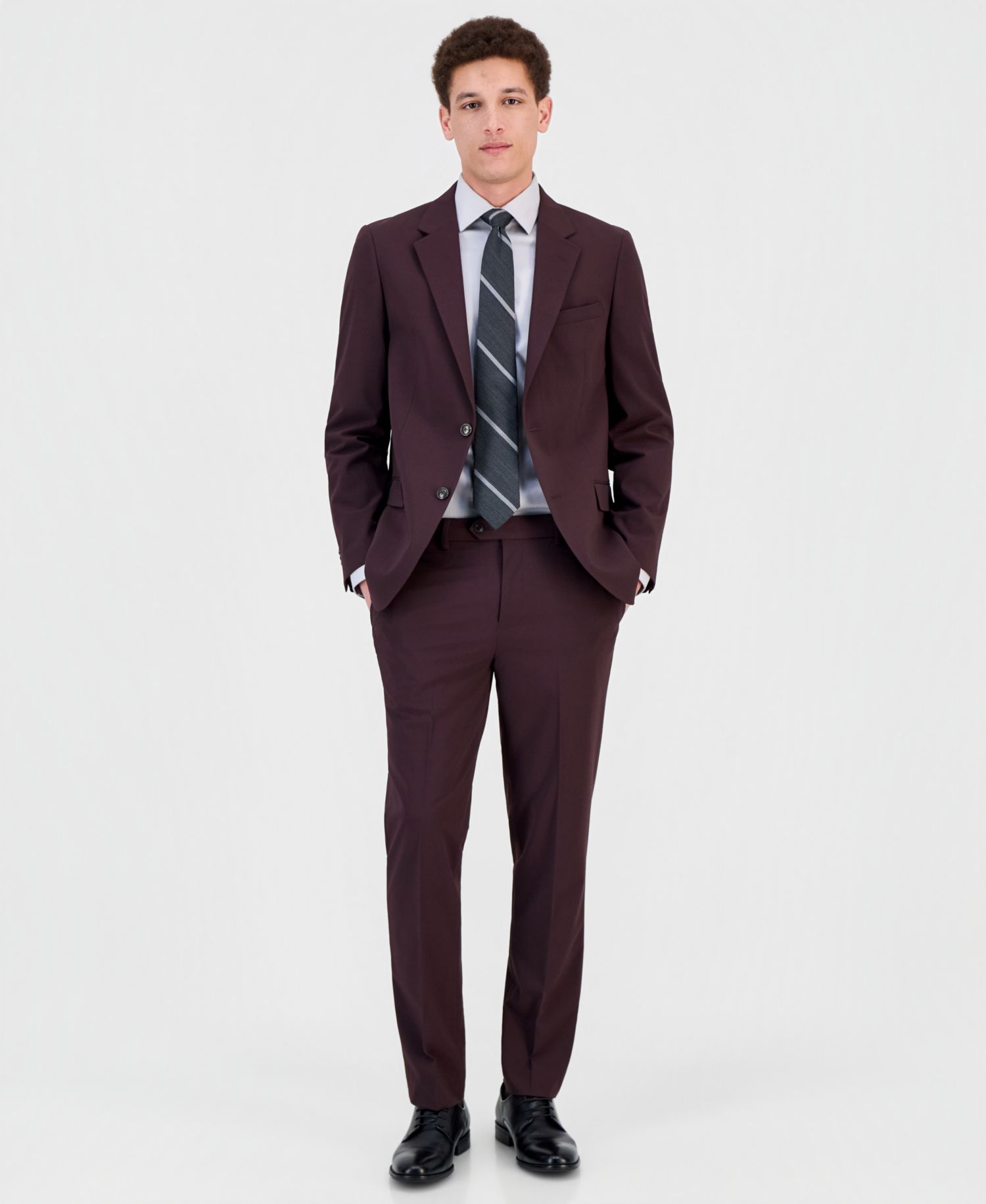 Men's Slim-Fit Spandex Super-Stretch Suit Pants