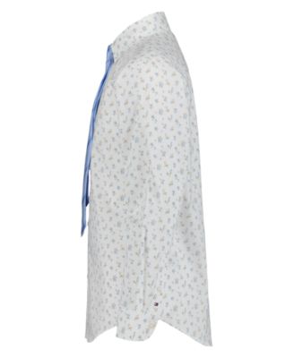 Boys' 8-20 Long-Sleeve Stretch Floral Print Shirt