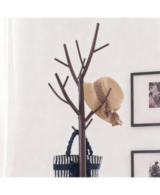 Metal Coat Rack with Branches and Hooks