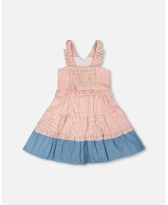 Toddler Girls Poplin and Chambray Dress