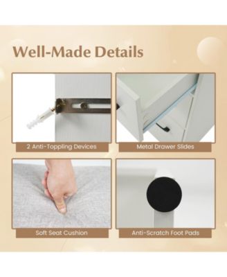 Makeup Vanity Table with Mirror and Lights, Power Outlets, Bedroom Dressing Desk