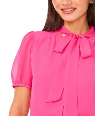 Women's Short-Sleeve Bow Tie Top