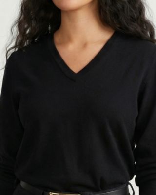 Plus Size Savvy Fine Knit V Sweater