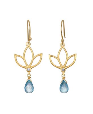 Ignite Renewal Topaz Lotus Drop Earrings