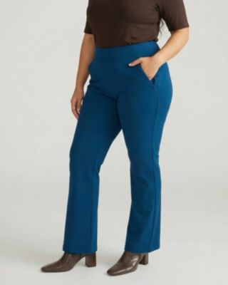 Plus Size Pull On Bootcut Ponte Pants