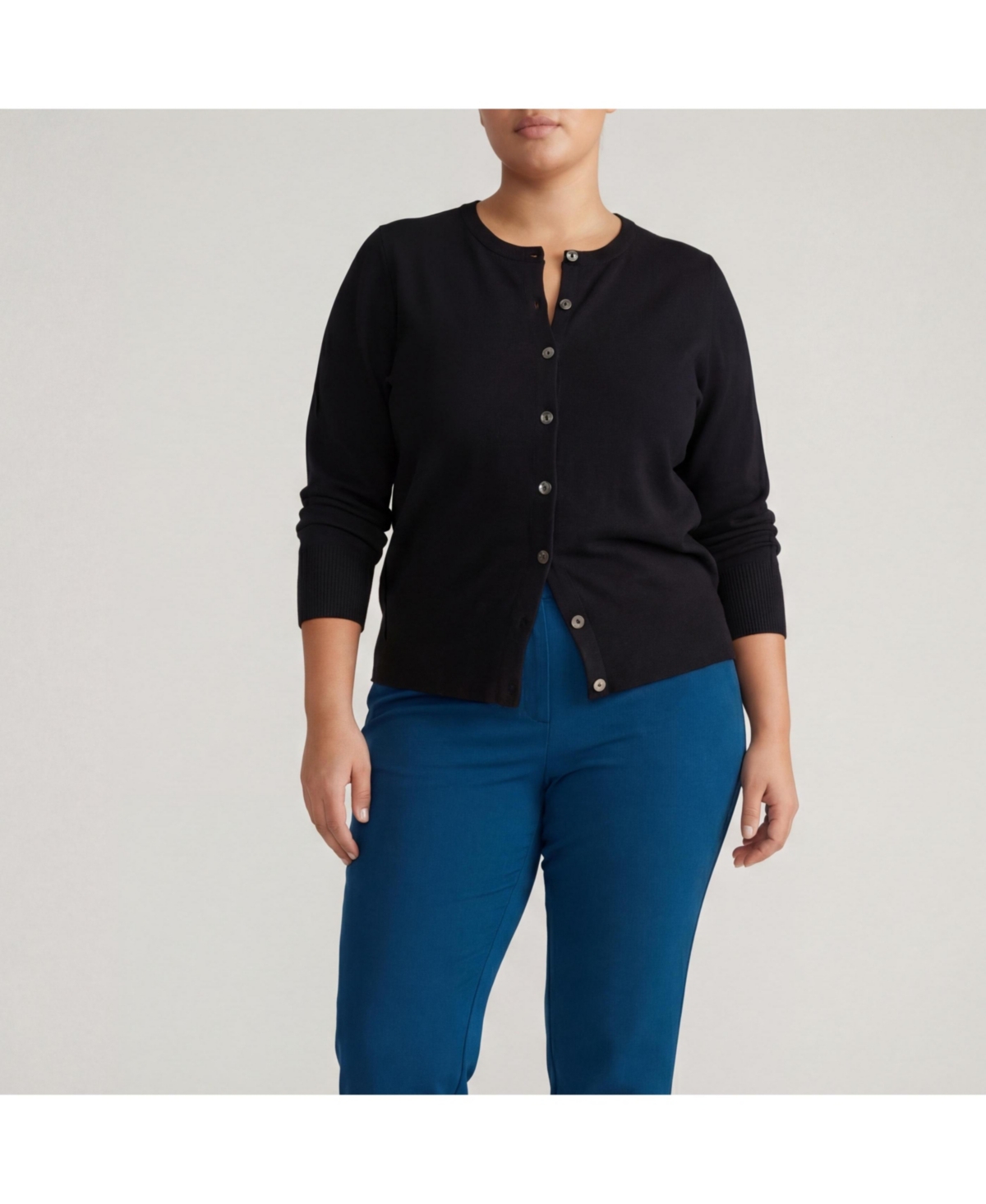 Universal Standard Plus Fine Knit Crewneck Cardigan