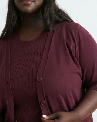 Plus Size Savvy Fine Knit Cardigan