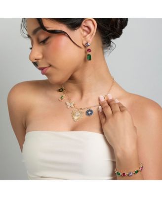 BCBG Generation Multi-Gem Drop Earrings