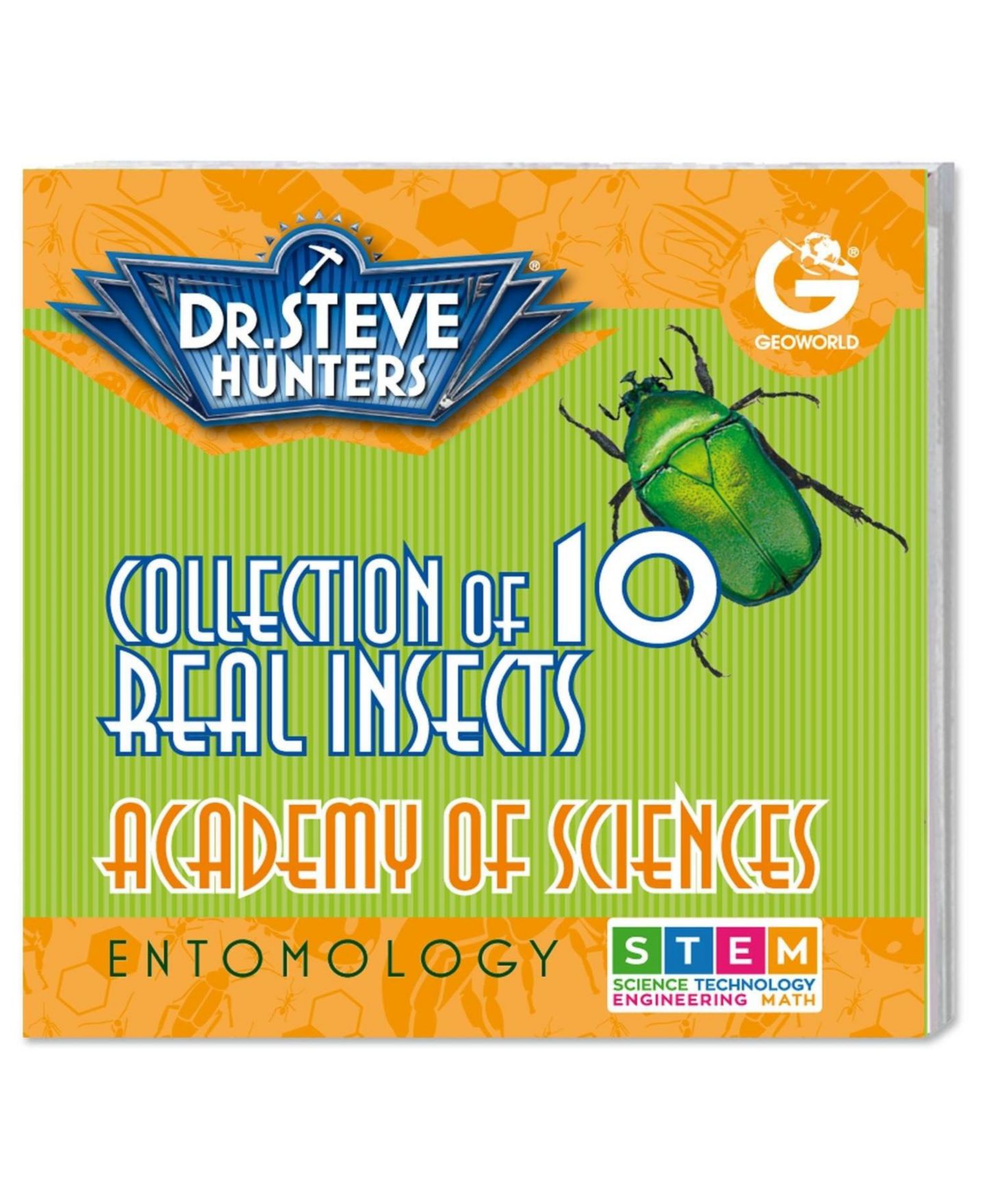 Детские игрушки Geoworld Dr. Steve Hunters Bug's World Collection Real Insects Magnifying Glass 10-Piece Science Kit, Ages 6+, цвет: Open Miscellaneous — фото 2