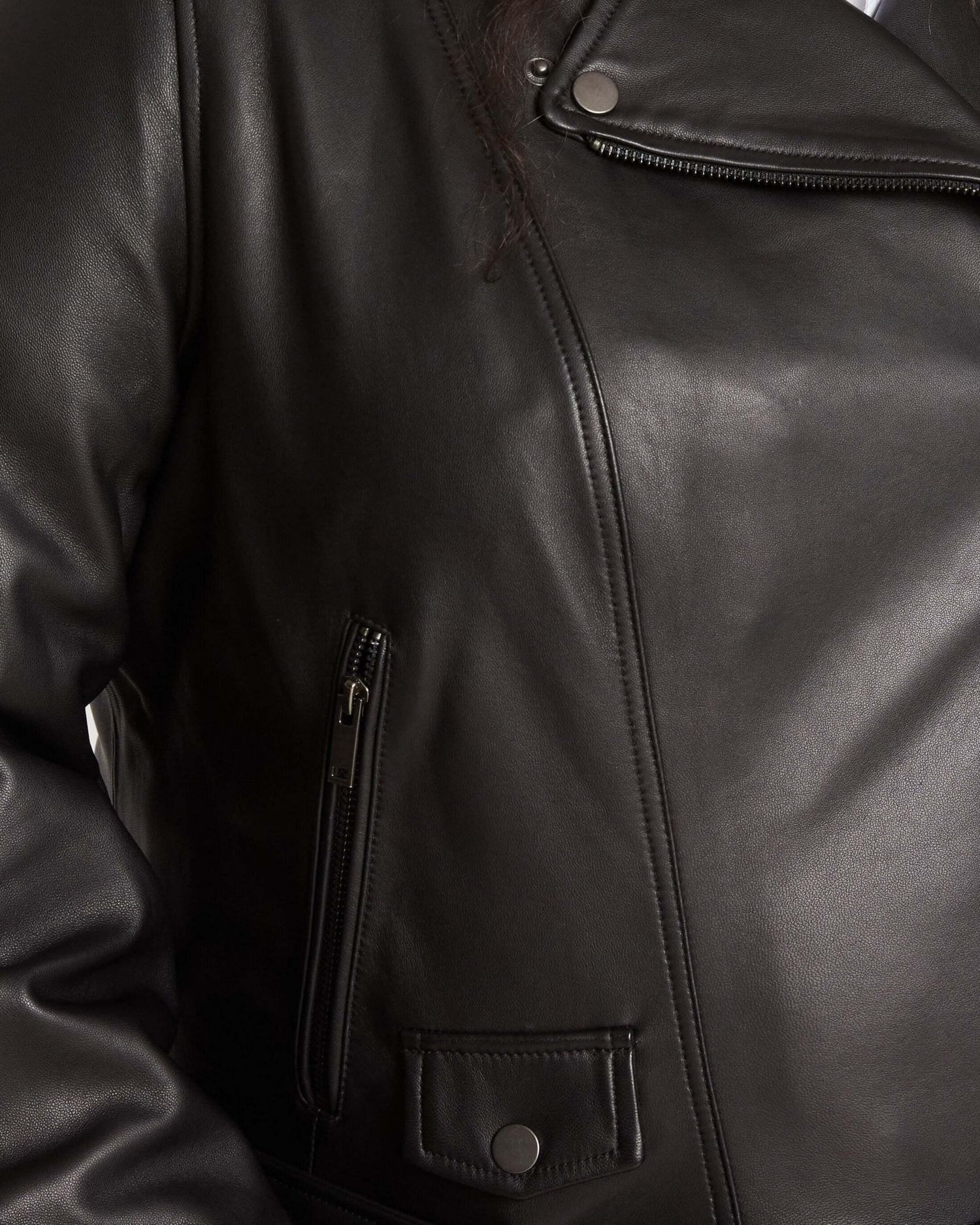 Plus Size Leeron Leather Moto Jacket