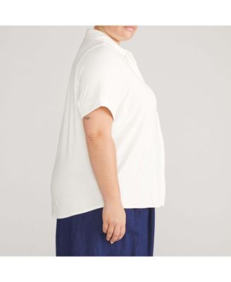 Women's Plus Size Chelsea Liquid Jersey Short Sleeve Shirt