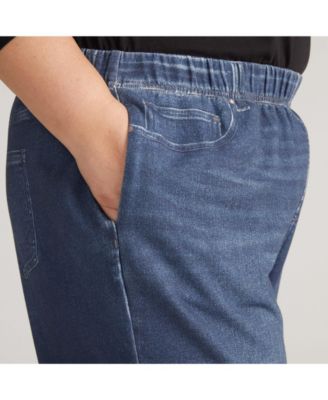 Plus Size Wide Leg Sweatpant Jeans