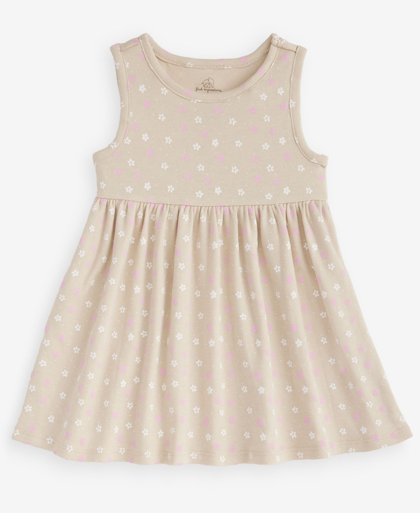 Платье First Impressions Ditsy Floral-Print Dress для девочек-малышей, цвет: Abalone — фото 1