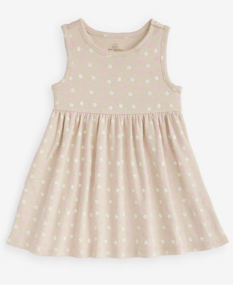 Платье First Impressions Ditsy Floral-Print Dress для девочек-малышей, цвет: Abalone