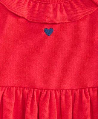 Baby Girls' 0M-24M Ditsy Heart Embroidered Dress