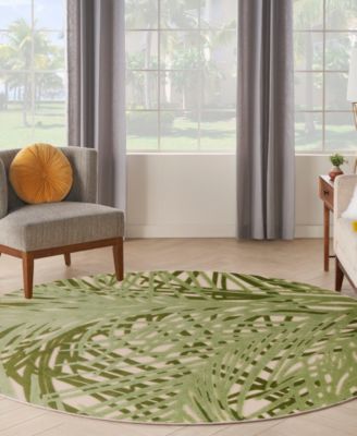 Aloha ALH41 5'3"x5'3" Round Area Rug