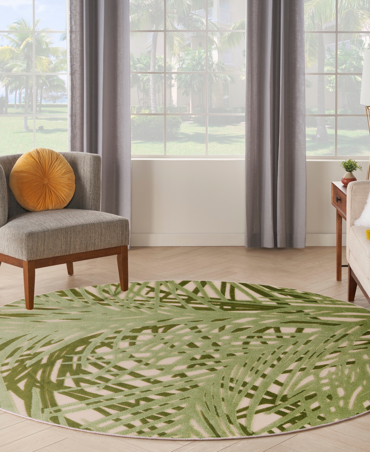 Nourison Home Aloha ALH41 5'3"x5'3" Round Area Rug