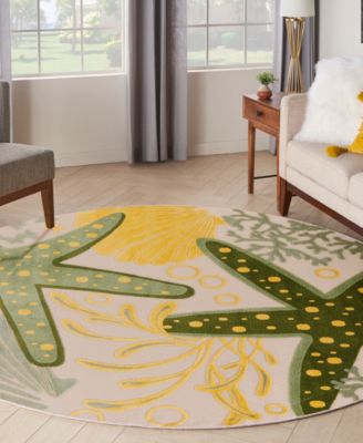 Aloha ALH24 5'3"x5'3" Round Area Rug