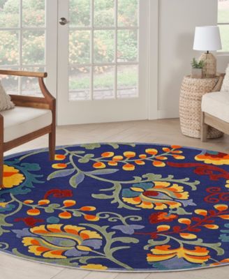 Aloha ALH17 7'10"x7'10" Round Area Rug