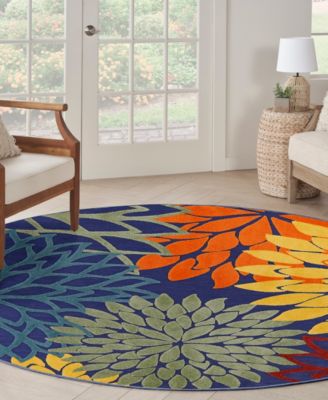 Aloha ALH05 7'10"x7'10" Round Area Rug
