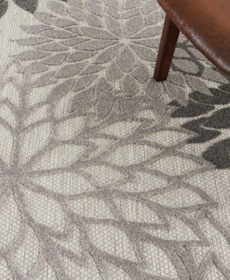 Aloha ALH05 Silver 5'3" Round Rug