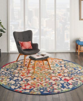 Aloha ALH21 7'10" x 7'10" Round Outdoor Area Rug