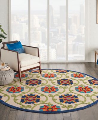 Aloha ALH19 7'10" x 7'10" Round Outdoor Area Rug