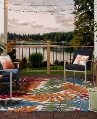 Nourison Home Aloha ALH18 Multi 7' x 10' Outdoor Area Rug