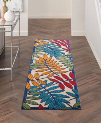 Aloha ALH18 Multi 2'3" x 8' Runner Rug