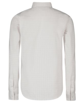 Boys' 8-20 Long-Sleeve Stretch Dobby Check Dress Shirt