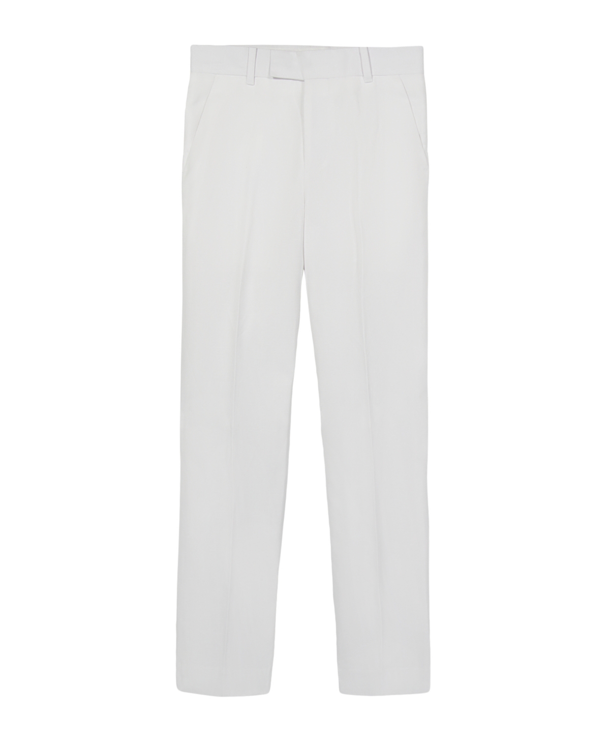 Calvin Klein Kids' Boys' 8-20 Tri-blend Zip Closure Linen Suit Pants In White