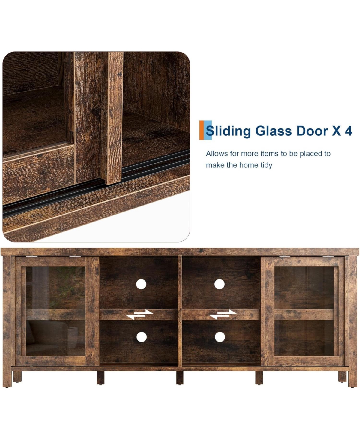 Gaomon Mid Century Modern Tv Stand for 65 Inch Tv