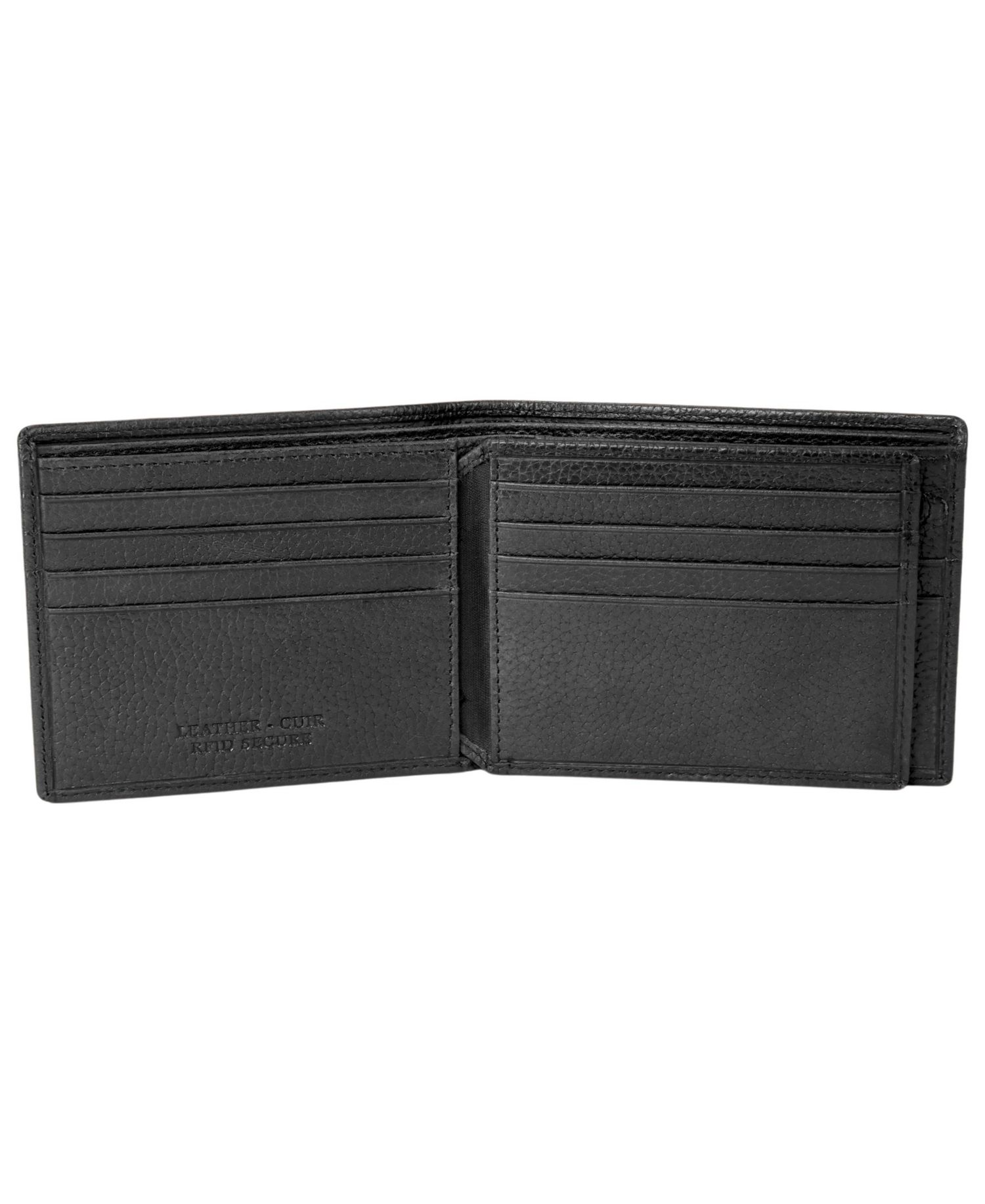 Men's Fifth Avenue RFID Secure Center Wing Wallet with Coin Pocket