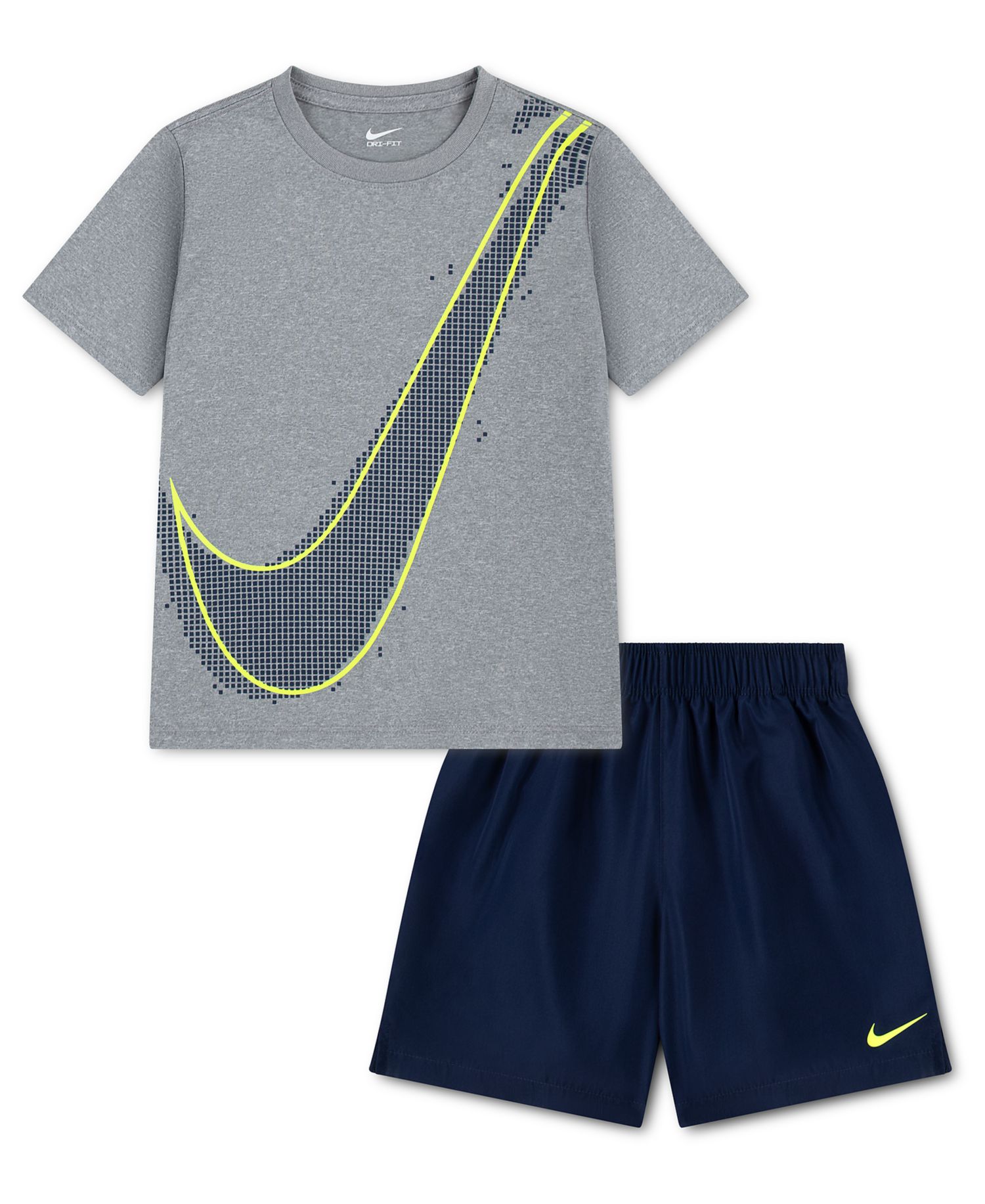 Boys' 2T-7 Dri-FIT Crewneck T-Shirt and Woven Shorts, 2-Piece Set