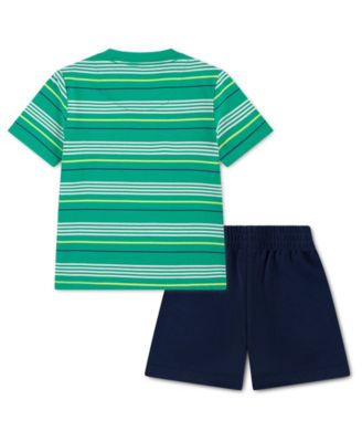 Toddler Boys' 2T-4T Striped Short-Sleeve T-Shirt and French Terry Shorts, 2-Piece Set