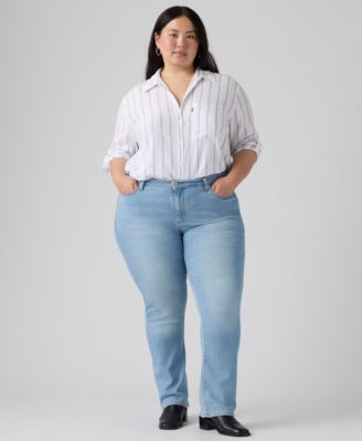 Trendy Plus Size Classic Straight Leg Jeans