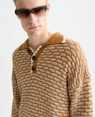 Men's Extra Dropped Shoulder Structure Polo Shirt