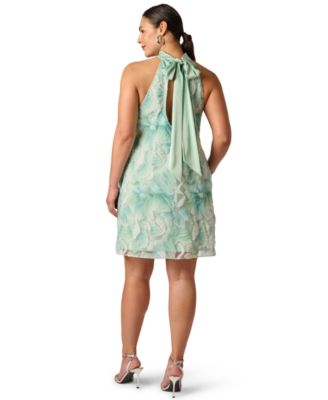 Plus Size Soutache Embroidered Short Dress