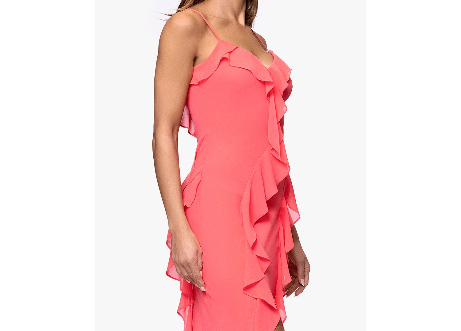 Women's Ruffle Detail Maxi Dress