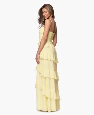 Women's Ruffle Detail Tiered Maxi Dress