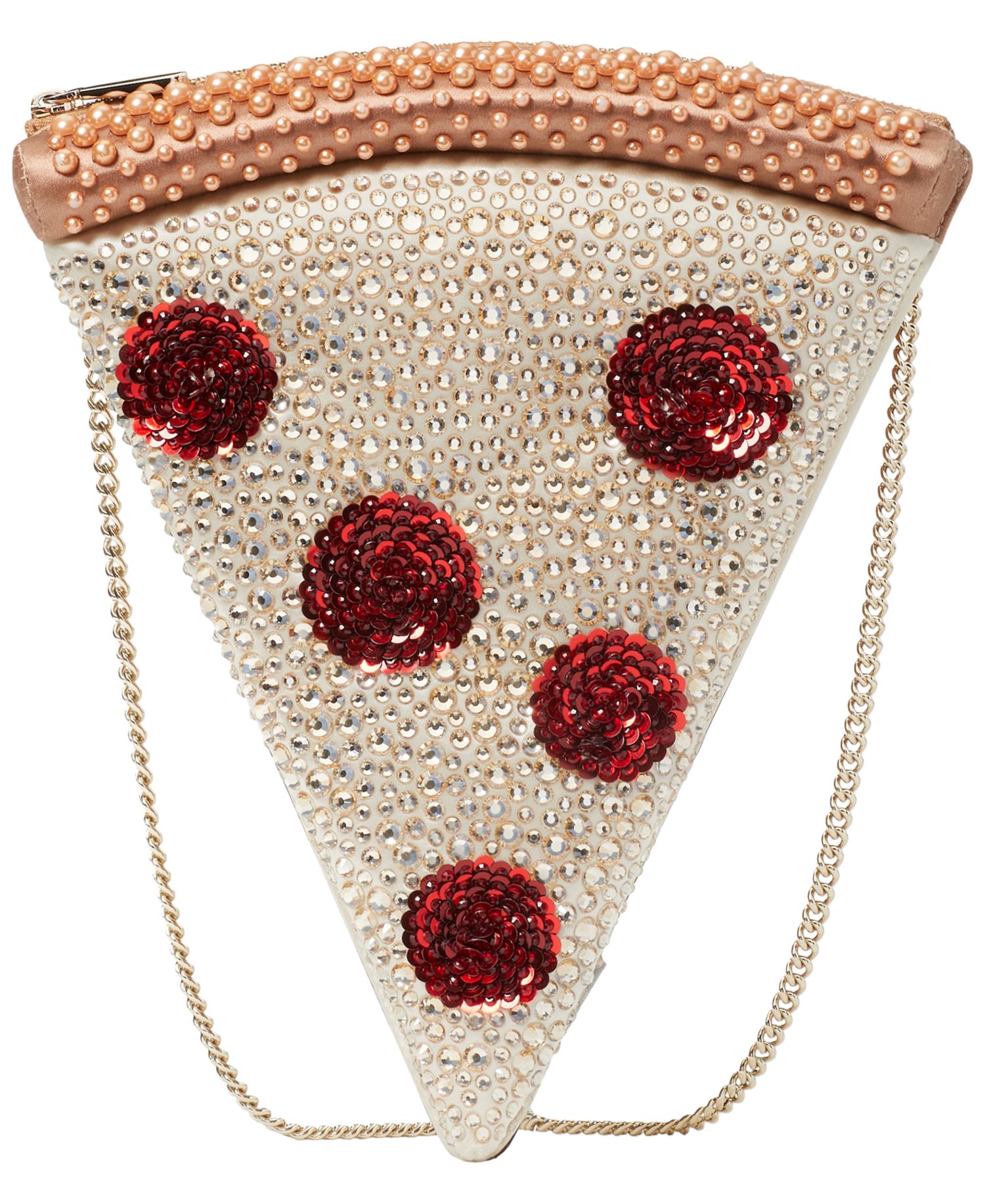 Embellished Pizza Slice Small Crossbody Bag