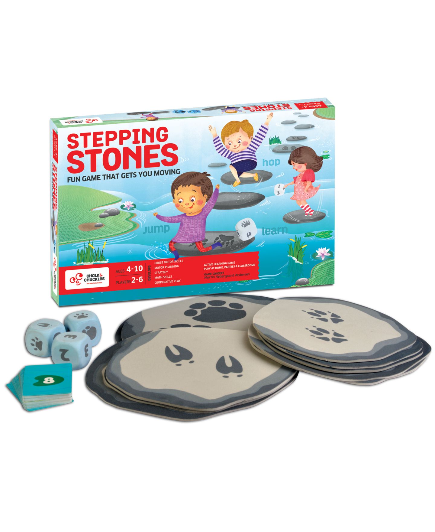Детская игрушка Chalk & Chuckles Stepping Stones Active Movement Math Physical Game, Ages 3+ — фото 1