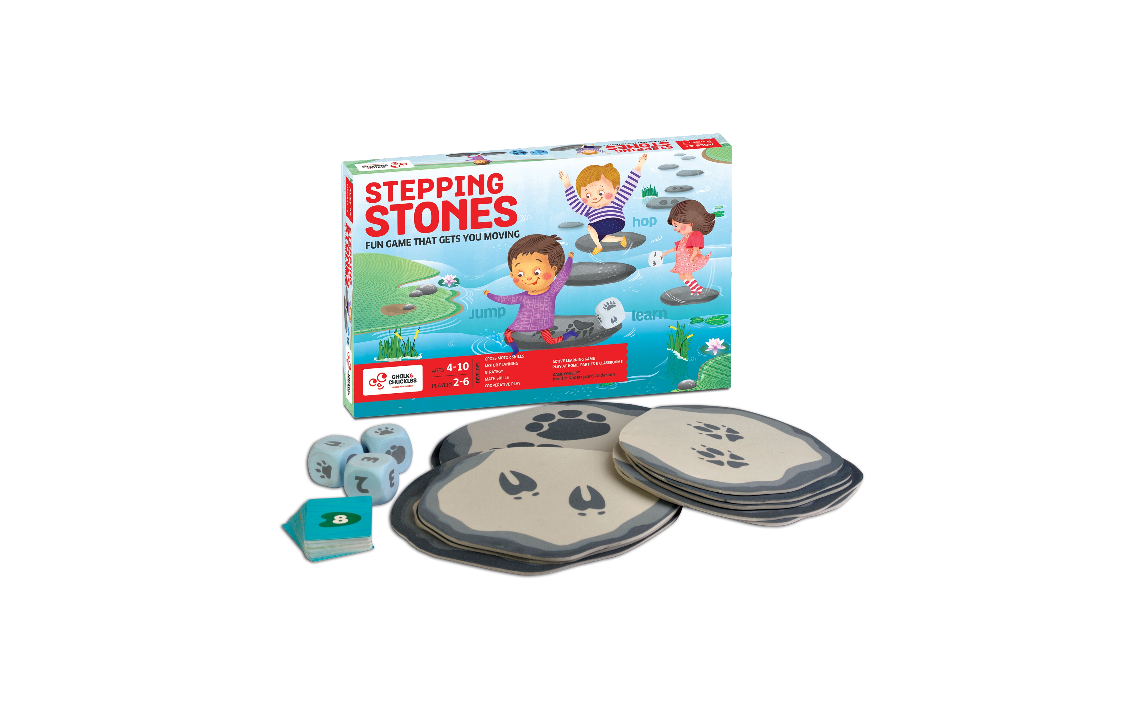 Chalk & Chuckles Active Movement Math Game Stepping Stone