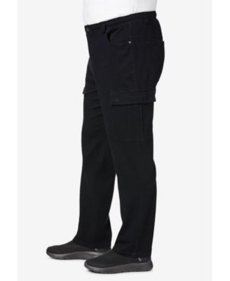 Big & Tall Relaxed Fit Cargo Denim Look Sweatpants