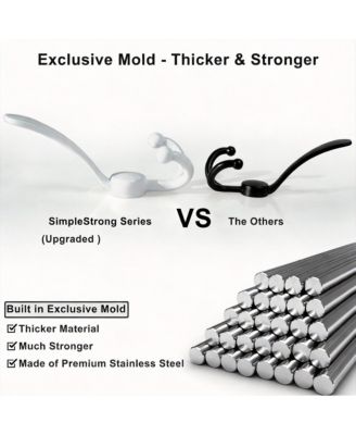 Stainless Steel Easy Assembly, Universal Fit 5 Hooks Over-the-Door Hook Rack