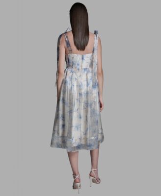 Women's Organza Corset Midi Dress