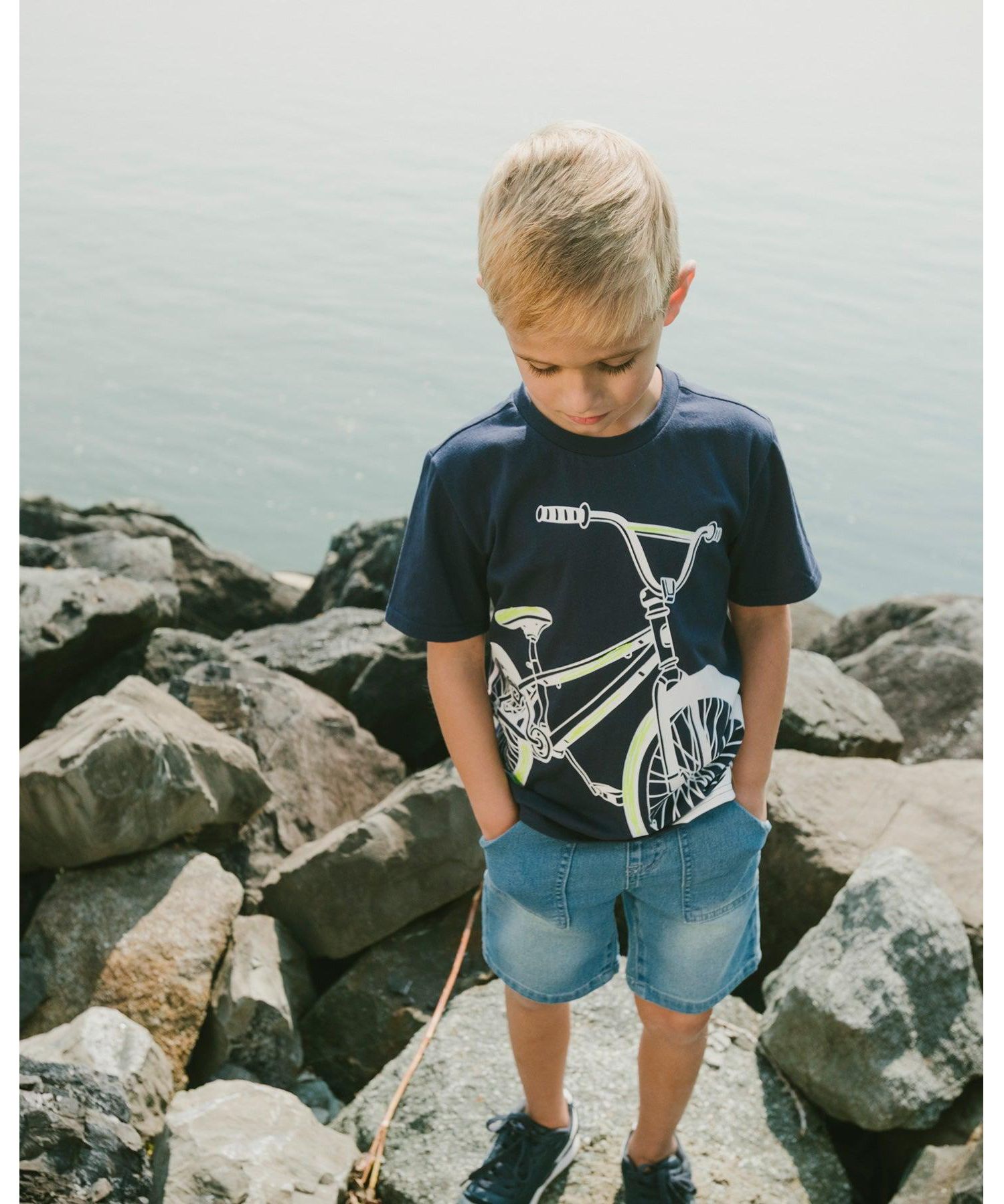 Baby Boys French Terry Denim Shorts