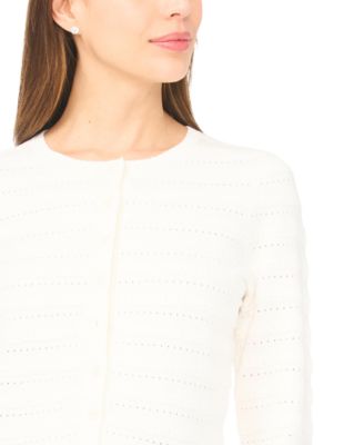 Women's Long-Sleeve Crew Neck Cardigan