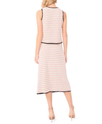 Women's Crochet Detail Knit Midi Skirt